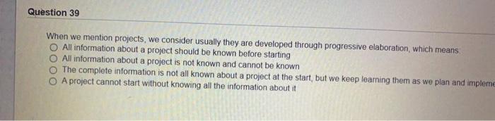 When we mention projects, we consider usually