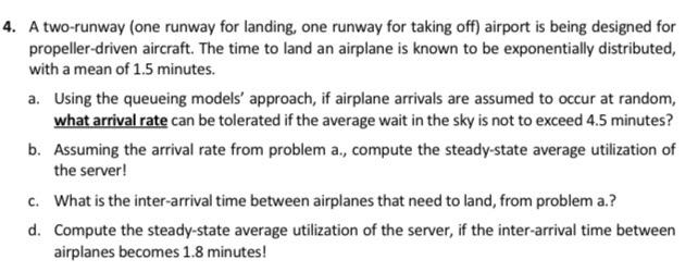 4. A two-runway (one runway for landing, one