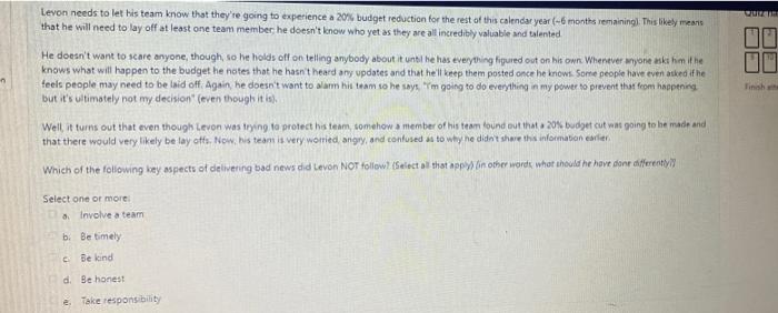 intoduction to professionalism QUE Levon needs to