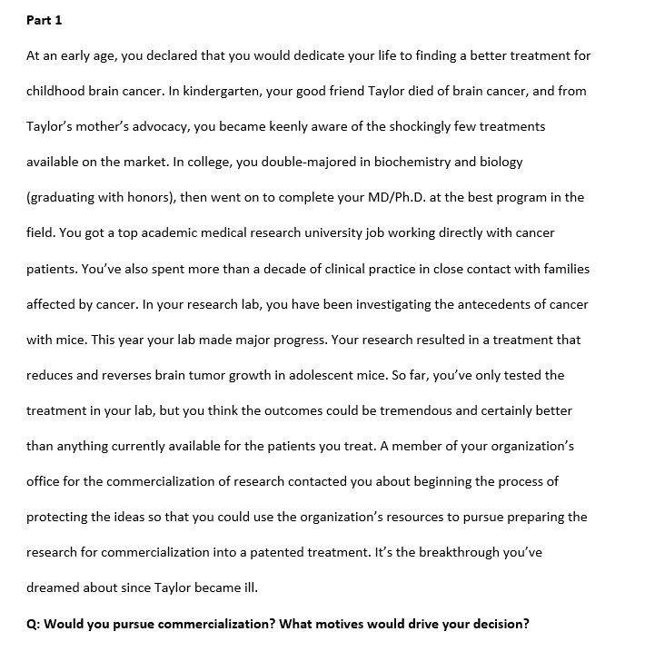 Part 1 At an early age, you declared that you