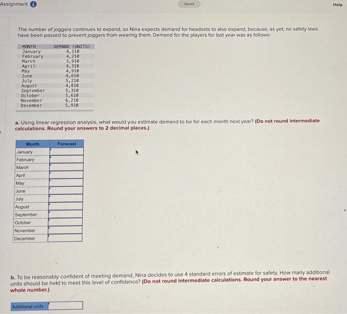 Assignment Saved Help The number of joggers