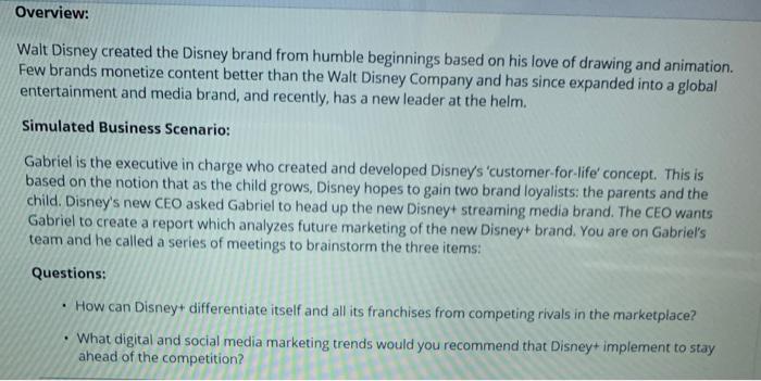 Walt Disney created the Disney brand from humble