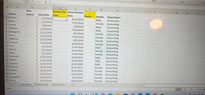 show the steps to find review due date using