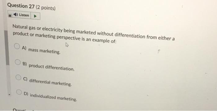 Natural gas or electricity being marketed without