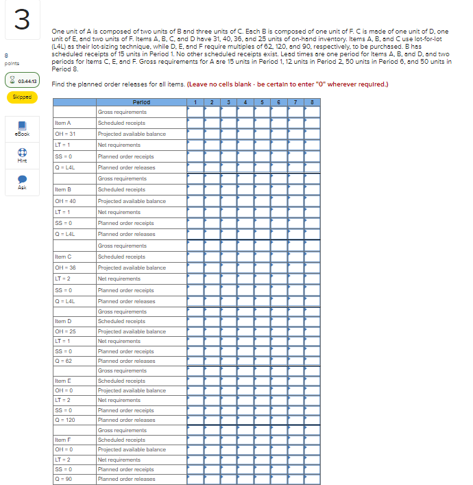 One unit of A is composed of two units of B and