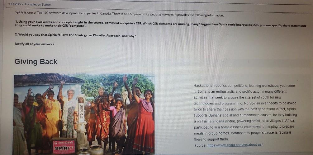 can you help me answers the two questions asked?