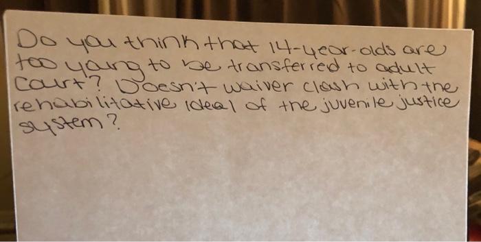 Do you think that 14-year-olds are too young to