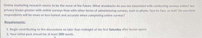 Online marketing research seems to be the wave of