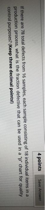 4 points Save Answer If there are 78 total