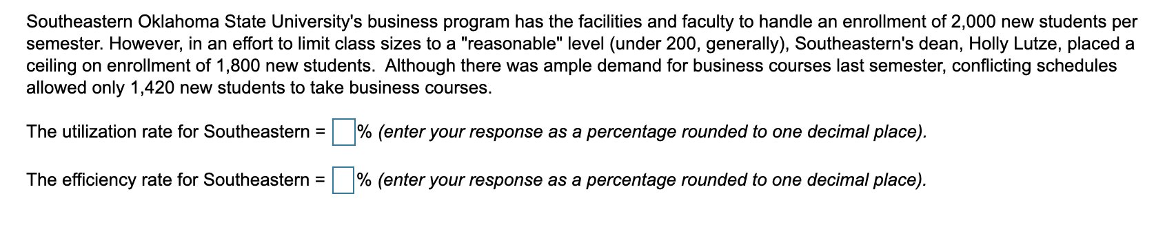 Southeastern Oklahoma State University's business
