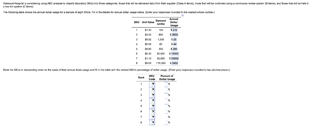 Oakwood Hospital is considering using ABC