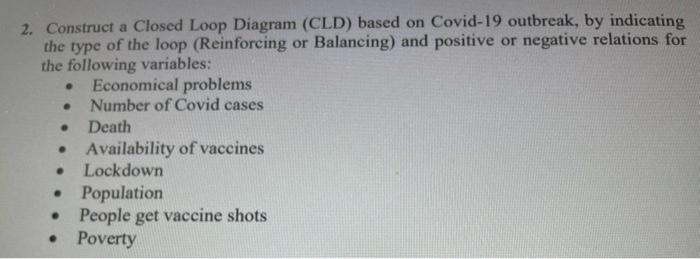 2. Construct a Closed Loop Diagram (CLD) based on