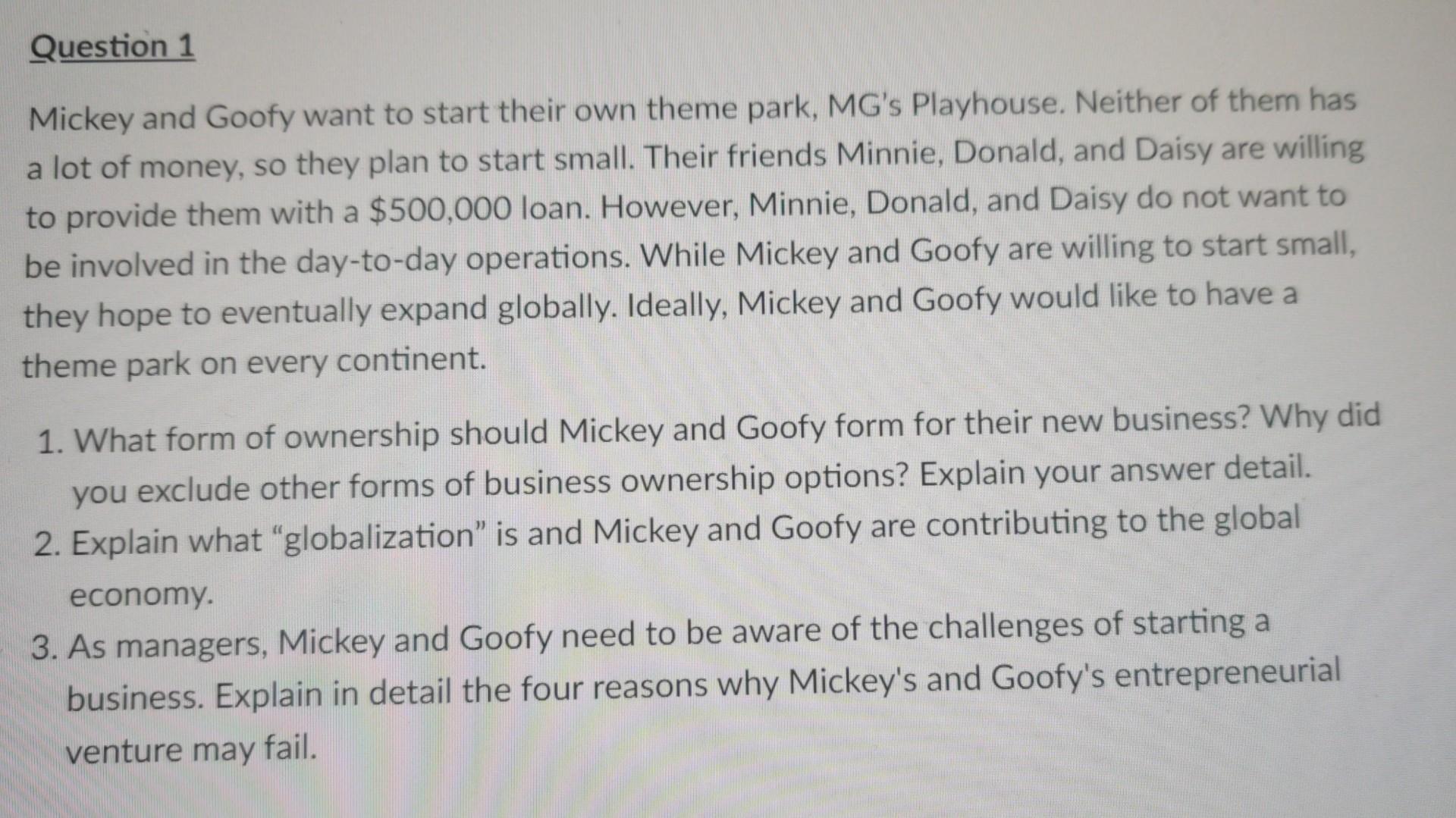 Detail is appreciated, thank you! Mickey and