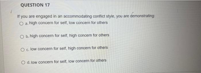 1 2 3 4 If you are engaged in an accommodating