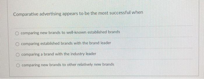Comparative advertising appears to be the most