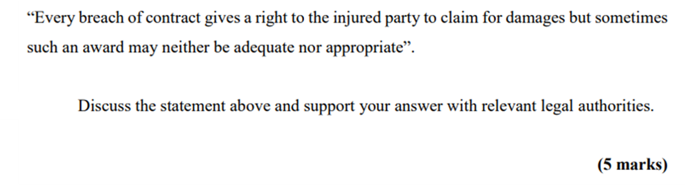 Every breach of contract gives a right to the