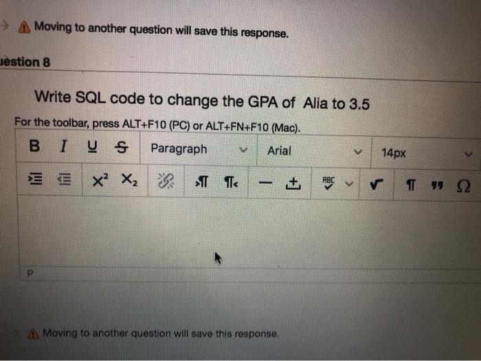 database system SQL Moving to another question