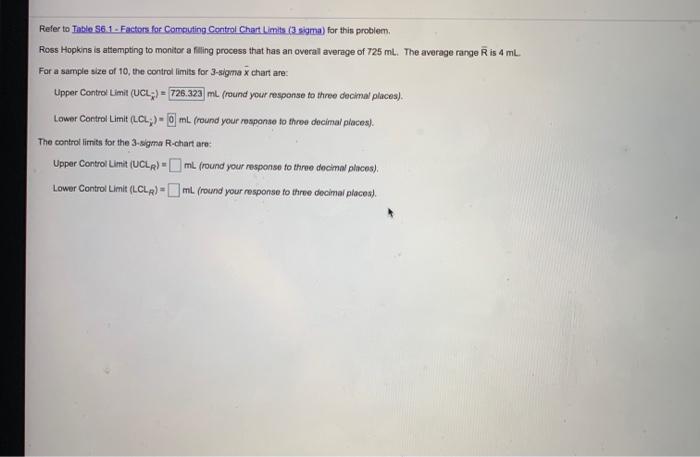 Refer to Table 56.1. Factor for Computing Control