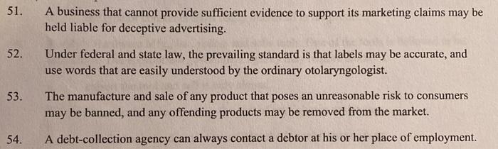 True or False 42. Interested parties are not