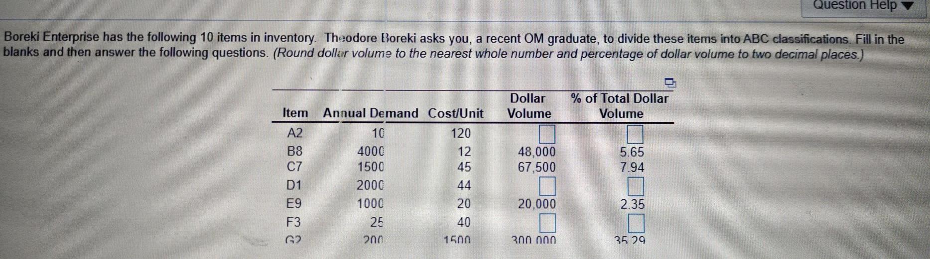 Answer all parts complete and correct to get 100%