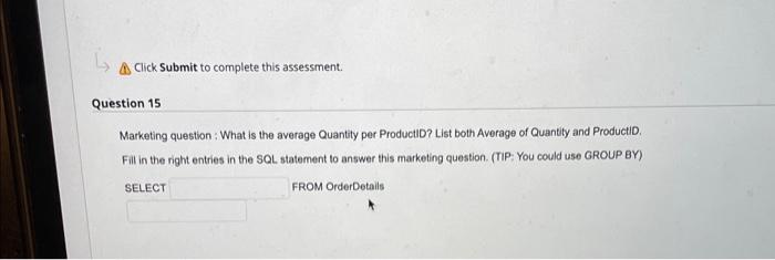 SOS Marketing question : What is the average