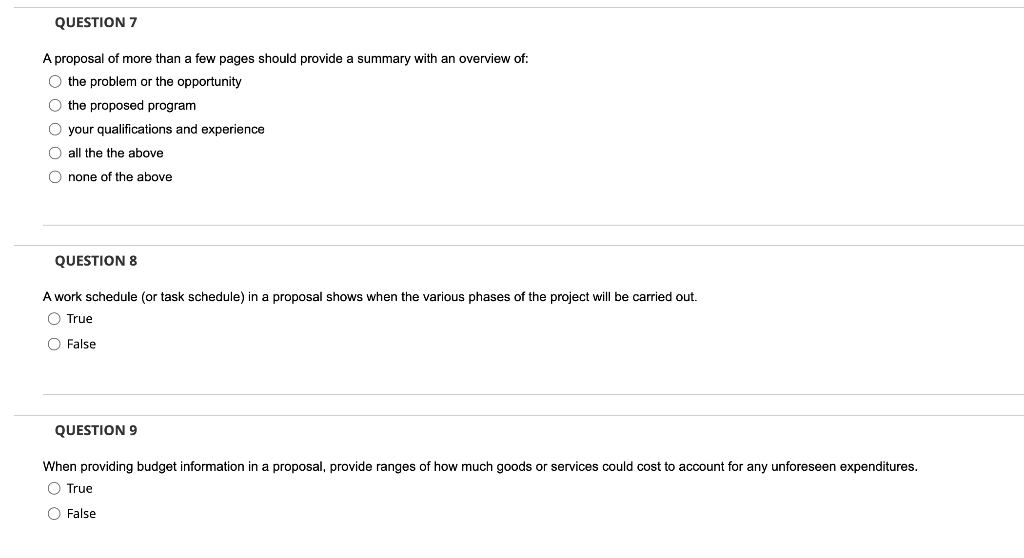 pls answer 1-9. QUESTION 1 When writing