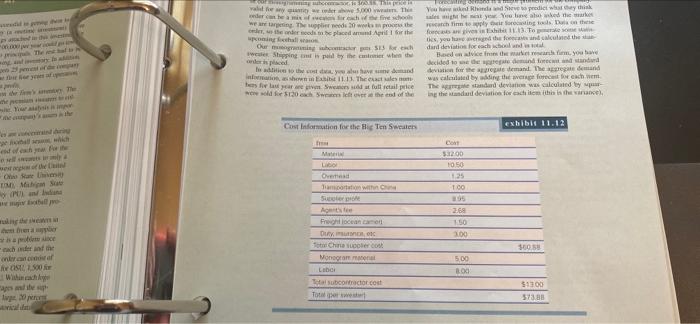 The ANALYTICS EXERCISE: INVENTORY MANAGEMENT AT