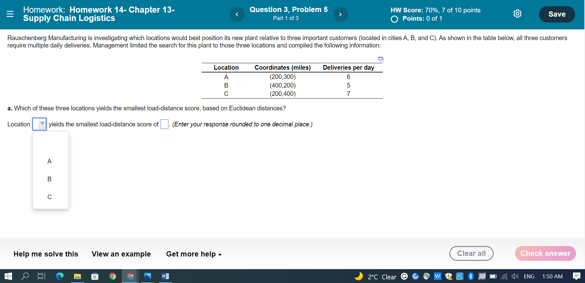 B- which of these locations is best, based on