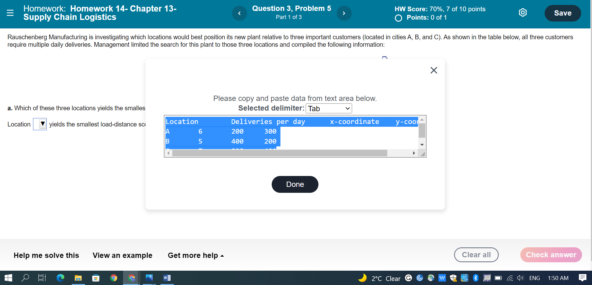 B- which of these locations is best, based on