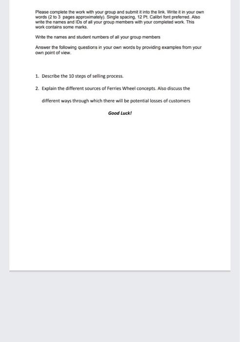 can you provide me the answer Please complete the