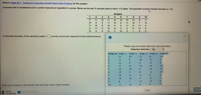 Refer to the S1 -Factor for Coming Control Charts