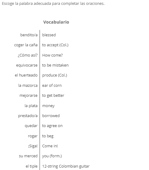 X 1. Nos hace falta comernos la el tiple 2.