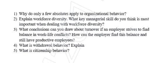 1) Why do only a few absolutes apply to