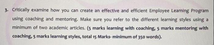 3. Critically examine how you can create an