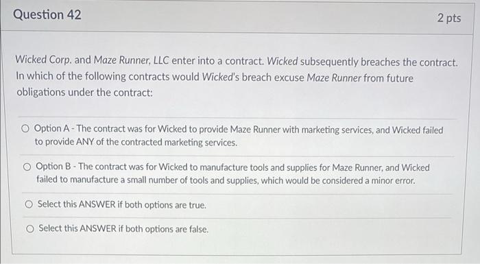 Question 40 2 pts Multiple Answer Options: Select