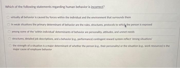 Which of the following statements regarding human