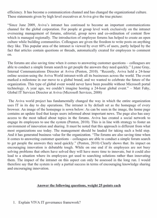 AVIVA Information Technology Strategy Aviva is