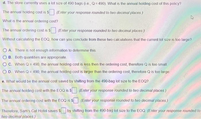 Sam's Cat Hotel operates 52 weeks per year, 5