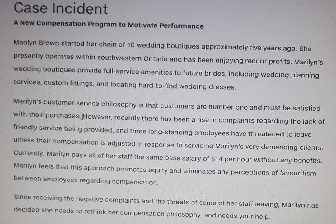 Case Incident A New Compensation Program to