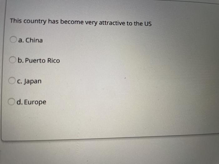 This country has become very attractive to the US