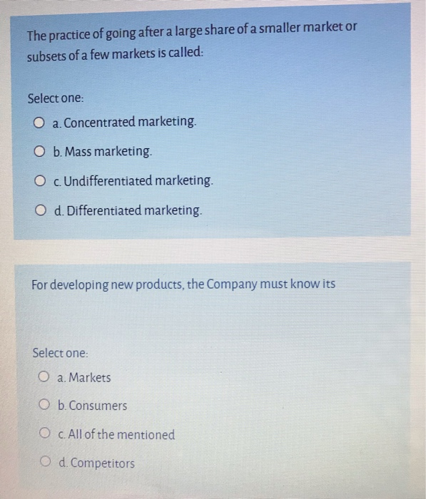 The practice of going after a large share of a