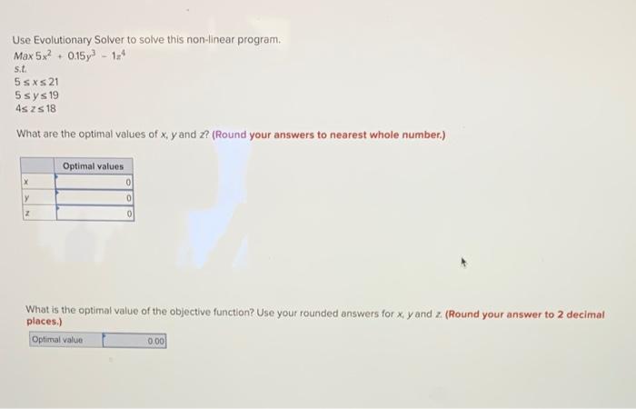 Use Evolutionary Solver to solve this non-linear