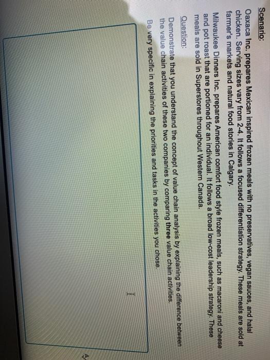 business strategy course Scenario: Oaxaca Inc.