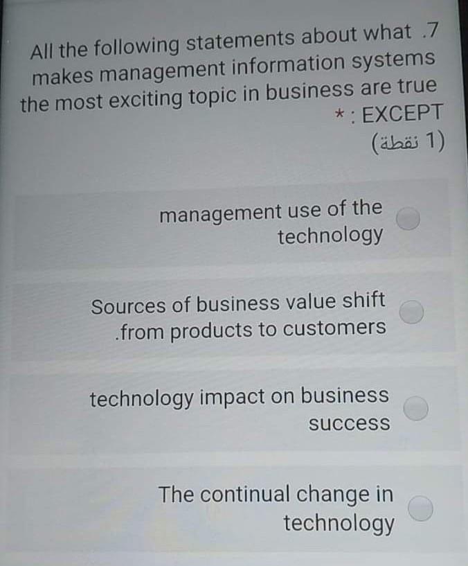 They are all correct except for one.. please