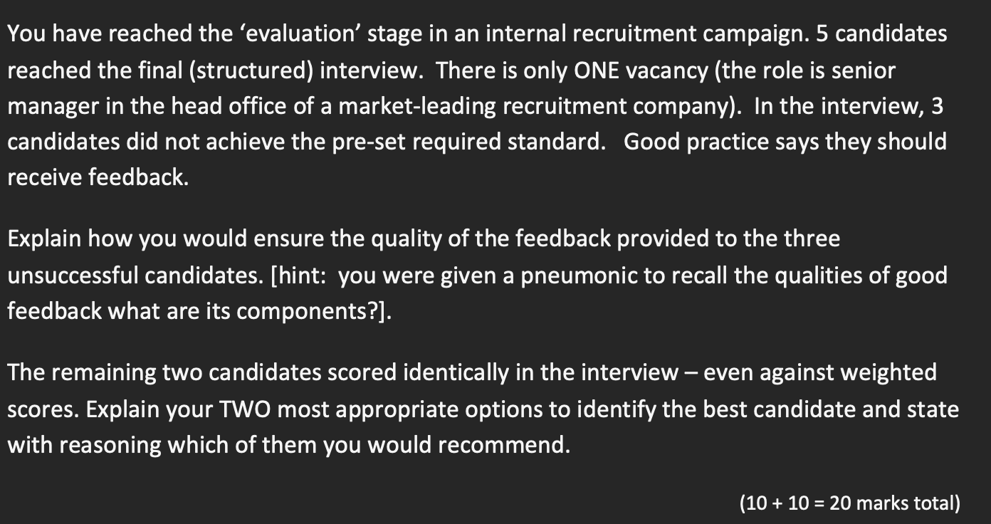 You have reached the 'evaluation' stage in an