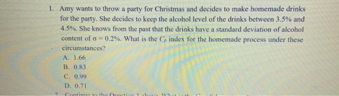 1. Amy wants to throw a party for Christmas and