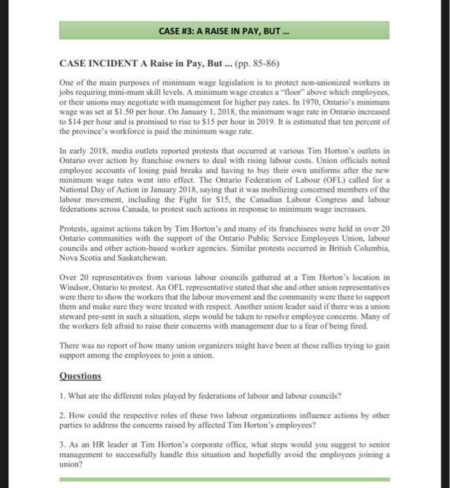 please ready paraghraph and answer briefly CASE