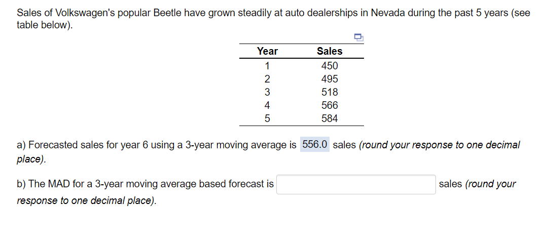 Sales of Volkswagen's popular Beetle have grown