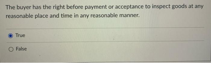 The appearance of the buyer's authority is