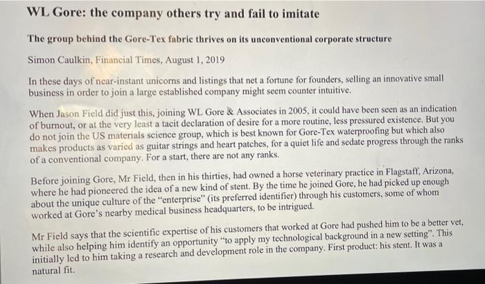 WL Gore: the company others try and fail to